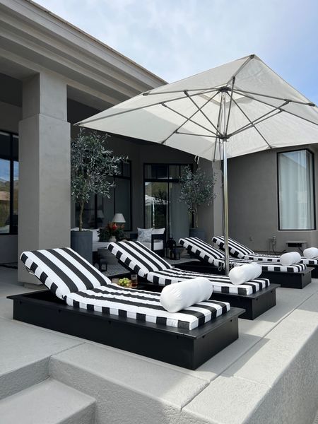@thecompanystore 
Outdoor furniture 
Sunbrella 
Outdoor living 
Chaise lounge 
Sunbrella cushion 
Bolster pillows 

#LTKhome