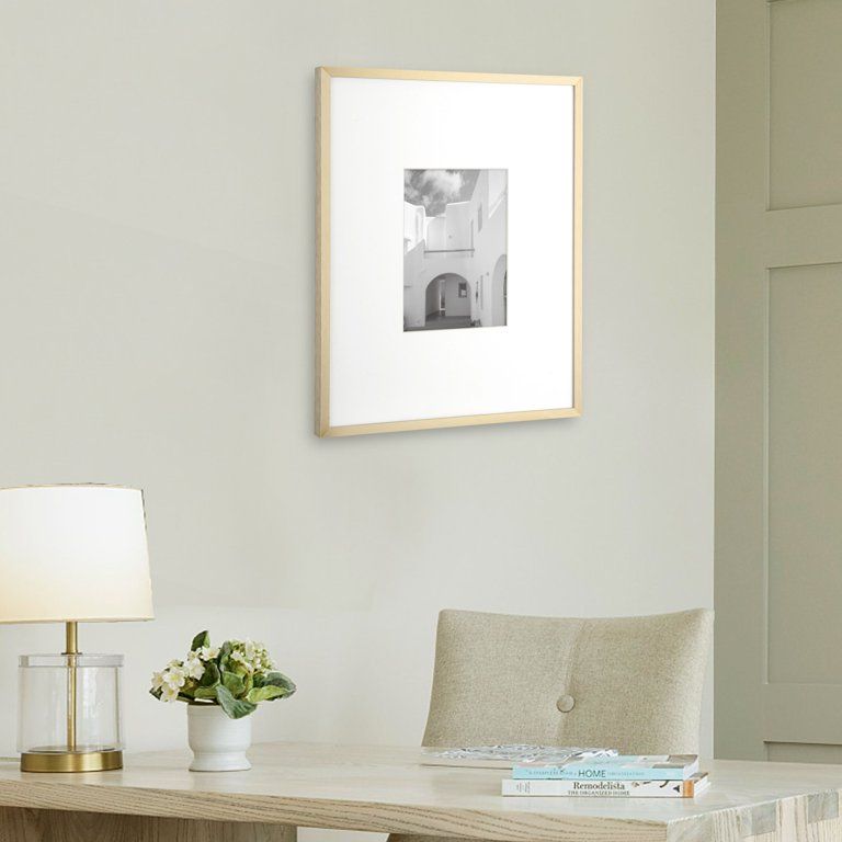 Better Homes & Gardens 11x14 Matted to 5x7 Gold Wall Picture Frame | Walmart (US)