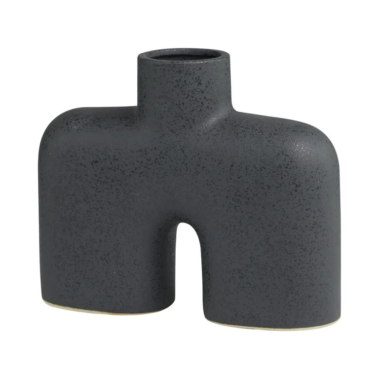 The Novogratz 9" Abstract Arched Black Ceramic Vase | Walmart (US)