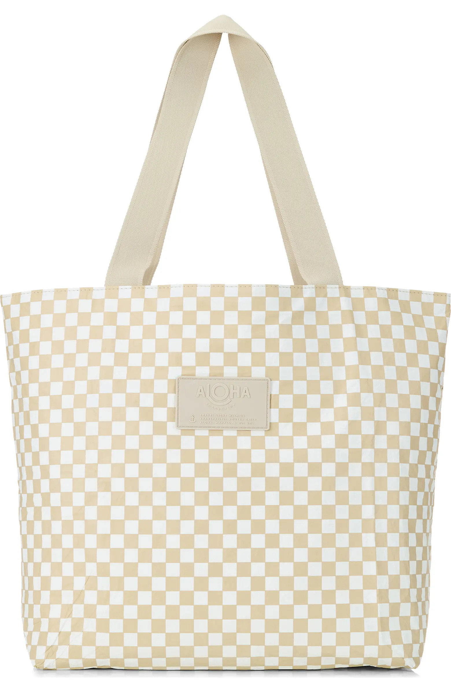 Day Tripper Petite Check Water Resistant Tyvek® Tote | Nordstrom
