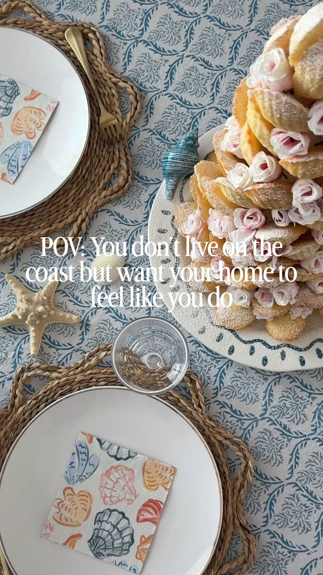 the feel of a coastal home without living on the coast 🐚

fresh florals, seashell accents, neutral books to transition each season, napkins that immediately change your dining from everyday neutral to a beachy feel AND a madeline tower that looks like seashells (and so easy to make) — easy ideas to add a touch of coastal to your home 🌊

also, LOVE the pink and blue faux books that can be used as storage and dine in different color sets — so good ✨

#LTKHome #LTKSeasonal
