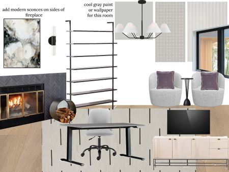 Working on a contemporary home remodel! This is the home office mood board! 

#LTKhome