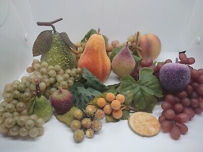 Vintage Faux Fruit (13) Sugared Frosted Beaded Original Mini and Full Size  | eBay | eBay US