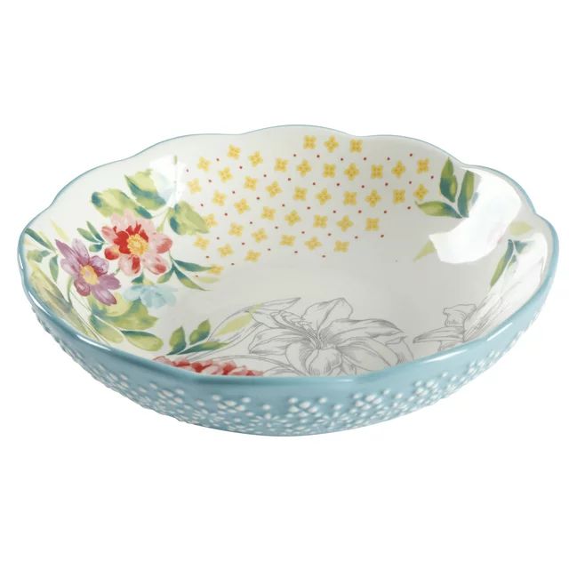 The Pioneer Woman Blooming Bouquet Ceramic 7.5-inch Pasta Bowl | Walmart (US)