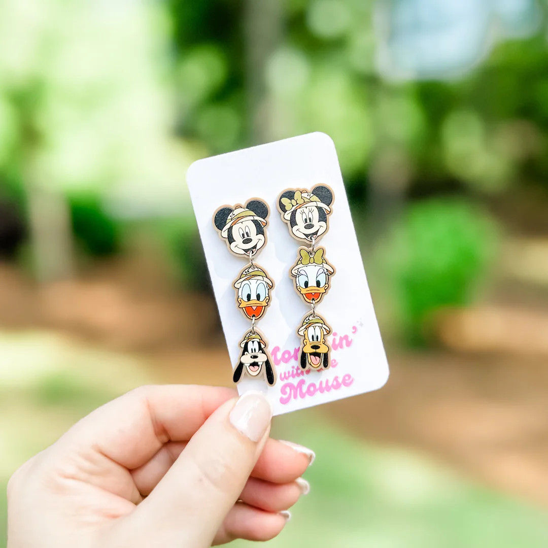 Safari Mickey & Friends Earrings | Sensational Six Animal Kingdom - Etsy | Etsy (US)