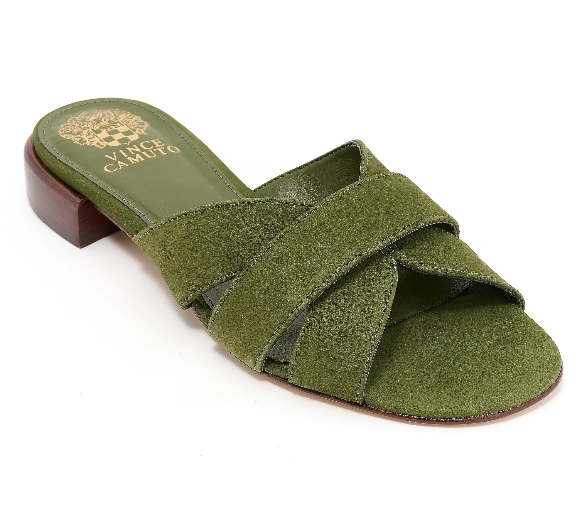 As Is Vince Camuto Leather Slide Sandals- Maydree | QVC