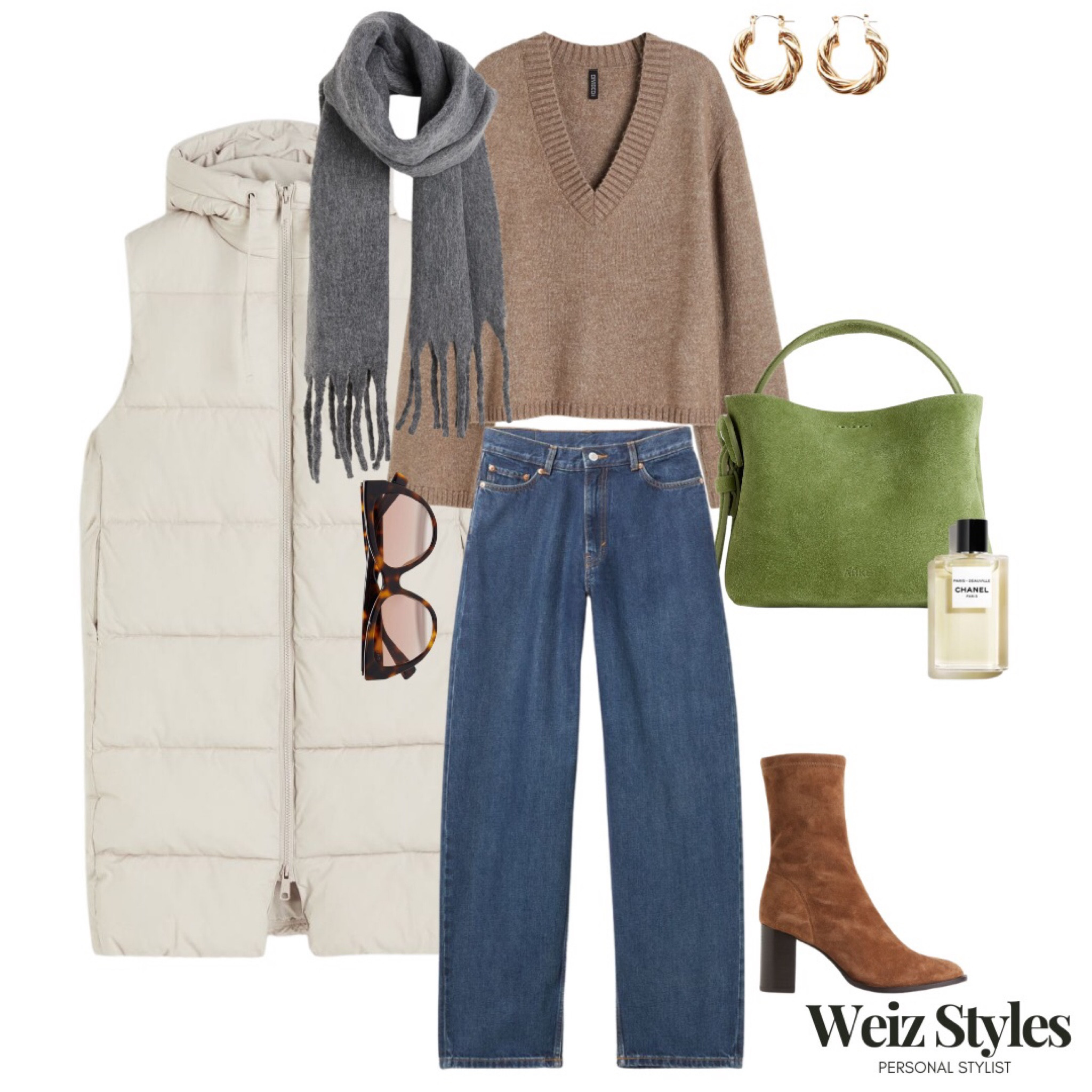 One Gilet, 3 Colours - how to style this must have autumn layer - Look 2

#everydaystyle #daywear #vneck #weekday #knitwear #weizstyles #autumn #fashion #howtowear #howtostyle #personalstylist #ootd #autumnoutfit #layering #layers #hm #quilted #earrings #grey #suede #green #bag #handbag #jumper #knitwear #jeans #johnlewis #arket #h&m #sunglasses #goldearrings #styleadvice #feminine #outfitoftheday #outfitideas #scarf #chic #effortless #casual #accessorise #cool #highstreet #trend #elevate #gilet #perfume #boots #chelseaboots #tanboots

#LTKSeasonal #LTKstyletip #LTKover40