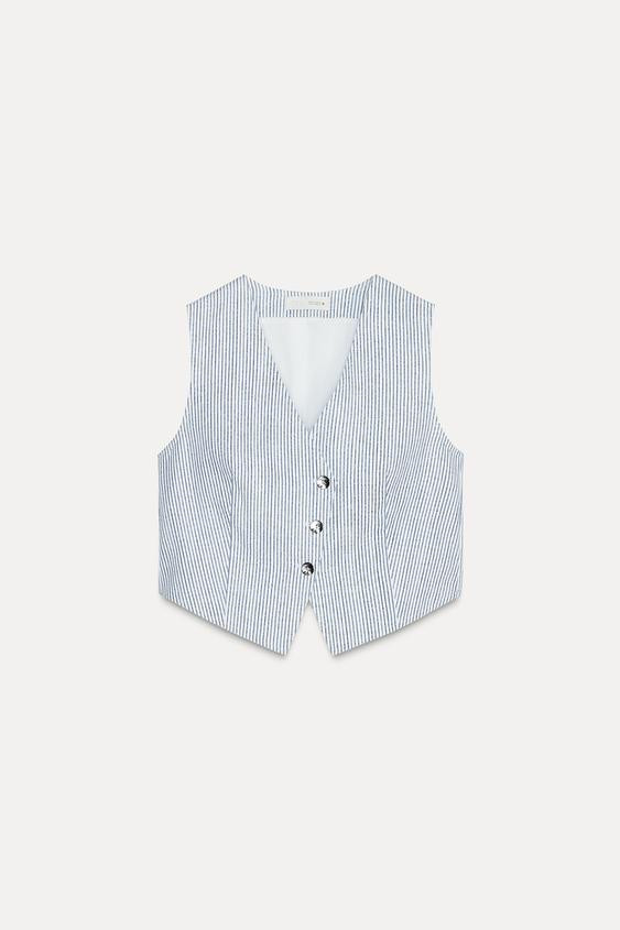 STRIPED PRINT VEST | Zara US