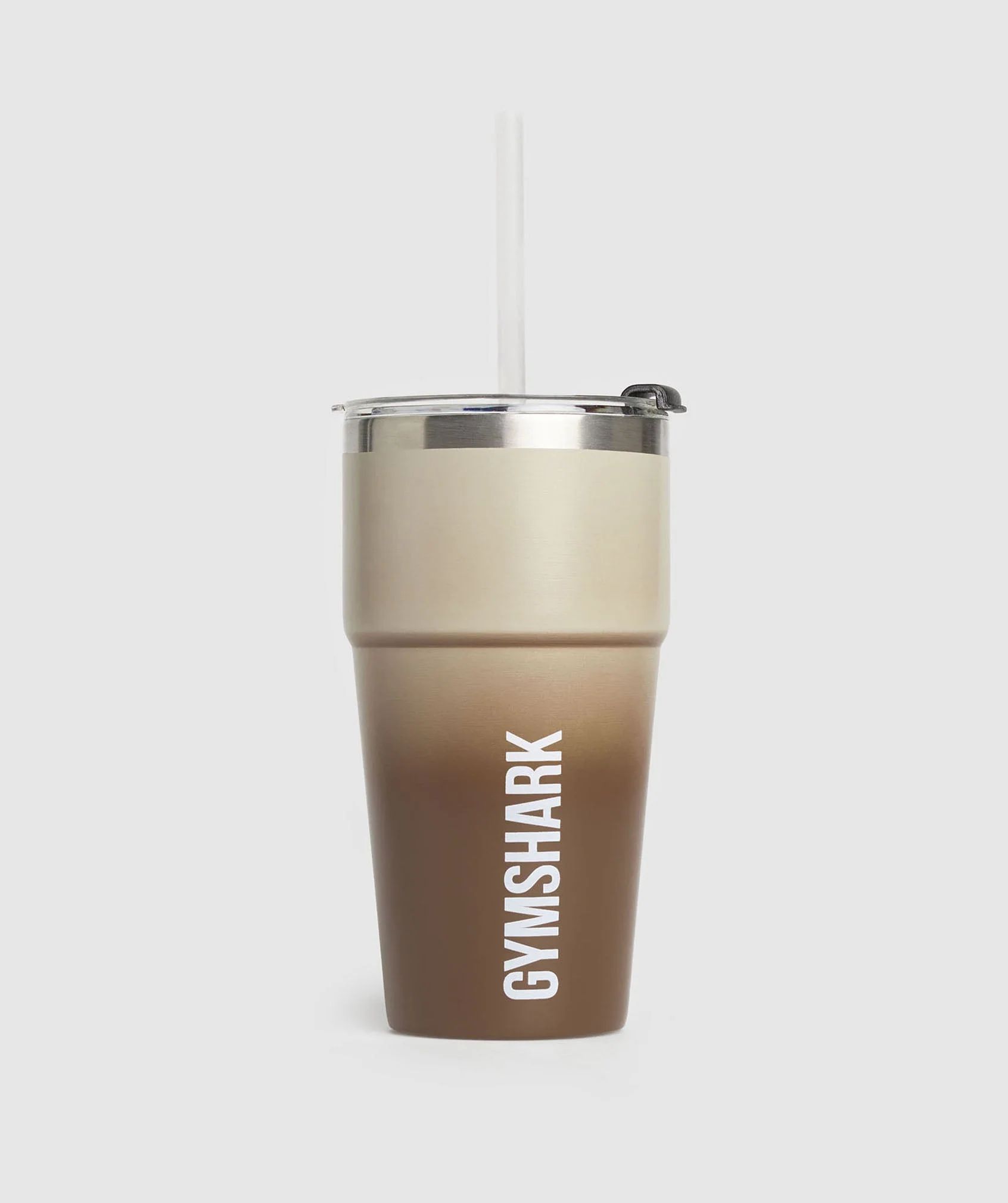 Gymshark Insulated Straw Cup - Washed Stone Brown/Soul Brown | Gymshark US