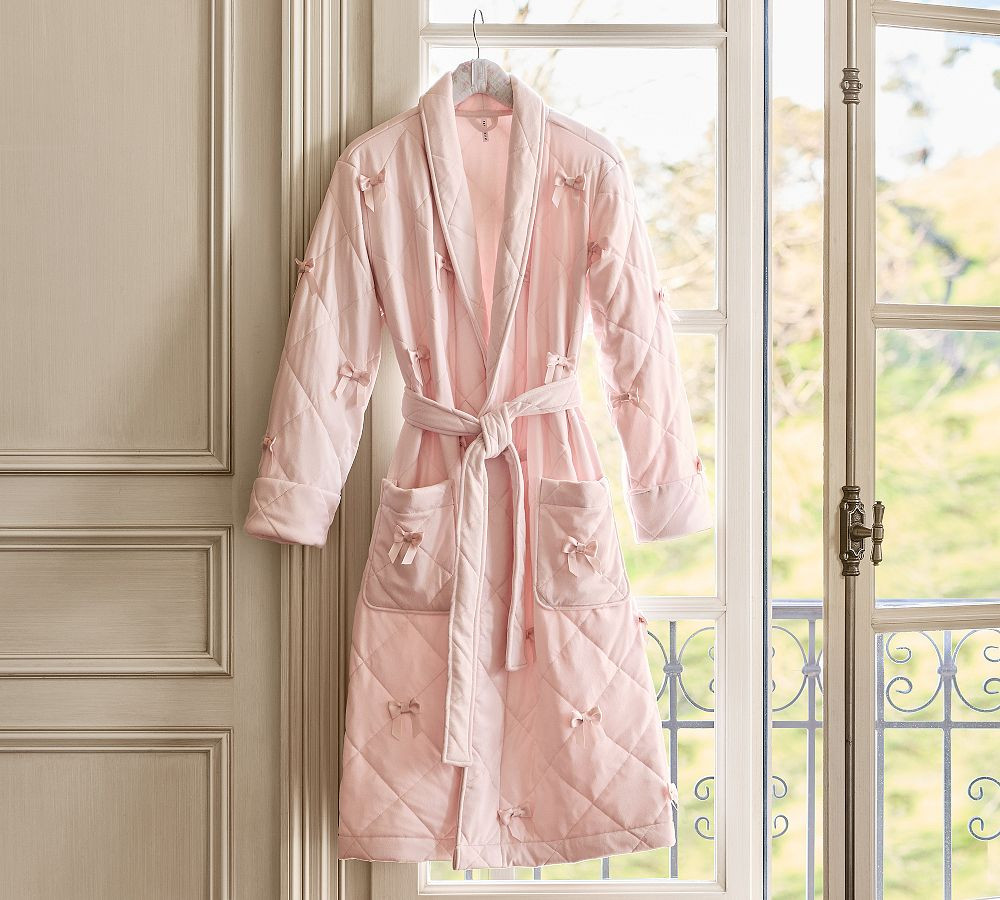 LoveShackFancy Quilted Bow Robe | Pottery Barn (US)
