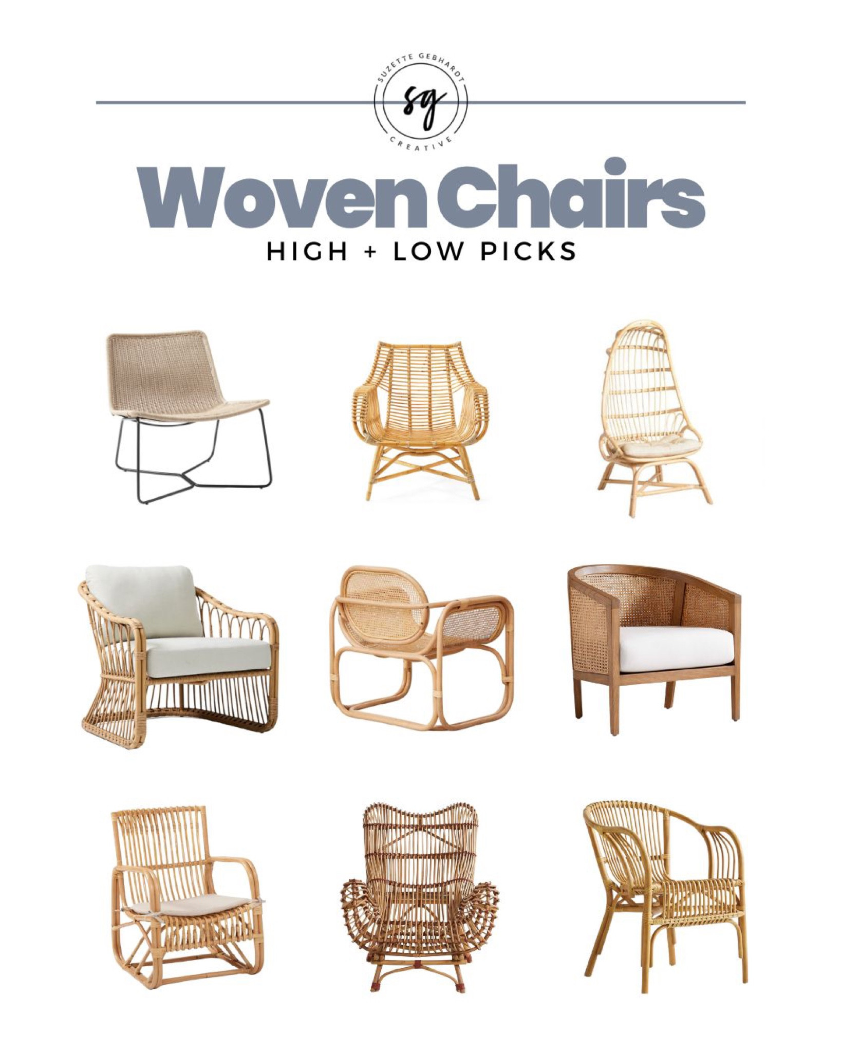 It’s hard to beat a lightweight rattan or wicker accent chair. 

They’re generally affordable, lightweight, and extremely versatile.

When a room feels like it’s missing something, you can almost always throw a rattan chair in a corner to instantly elevate the space.

Here are some affordable ($300 or less) options…plus a few splurges.

Serena & Lily is having a 20% off sale right now, so if you see a chair you like, it’s the perfect time to snag it!

#serenaandlily #westelm #anthropologie #crateandbarrel #urbanoutfitters #livingroomfurnuture #loungechairs #accentchairs #bohodecor #beachydecor #rattan #wicker #outdoorchair

#LTKhome