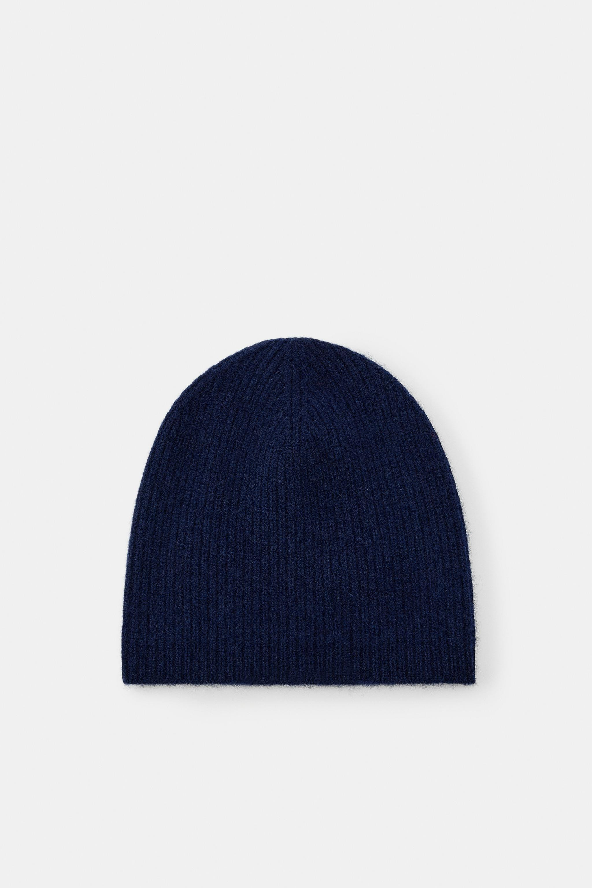 RIBBED WOOL AND CASHMERE BEANIE | Zara UK