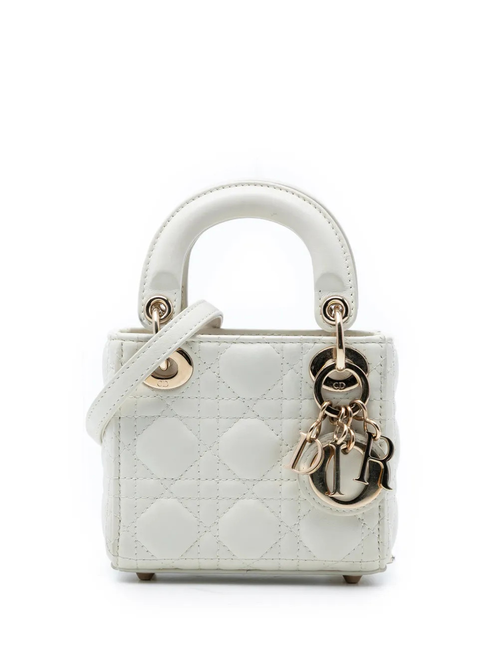 2022 Micro Lambskin Cannage Lady Dior satchel | Farfetch Global