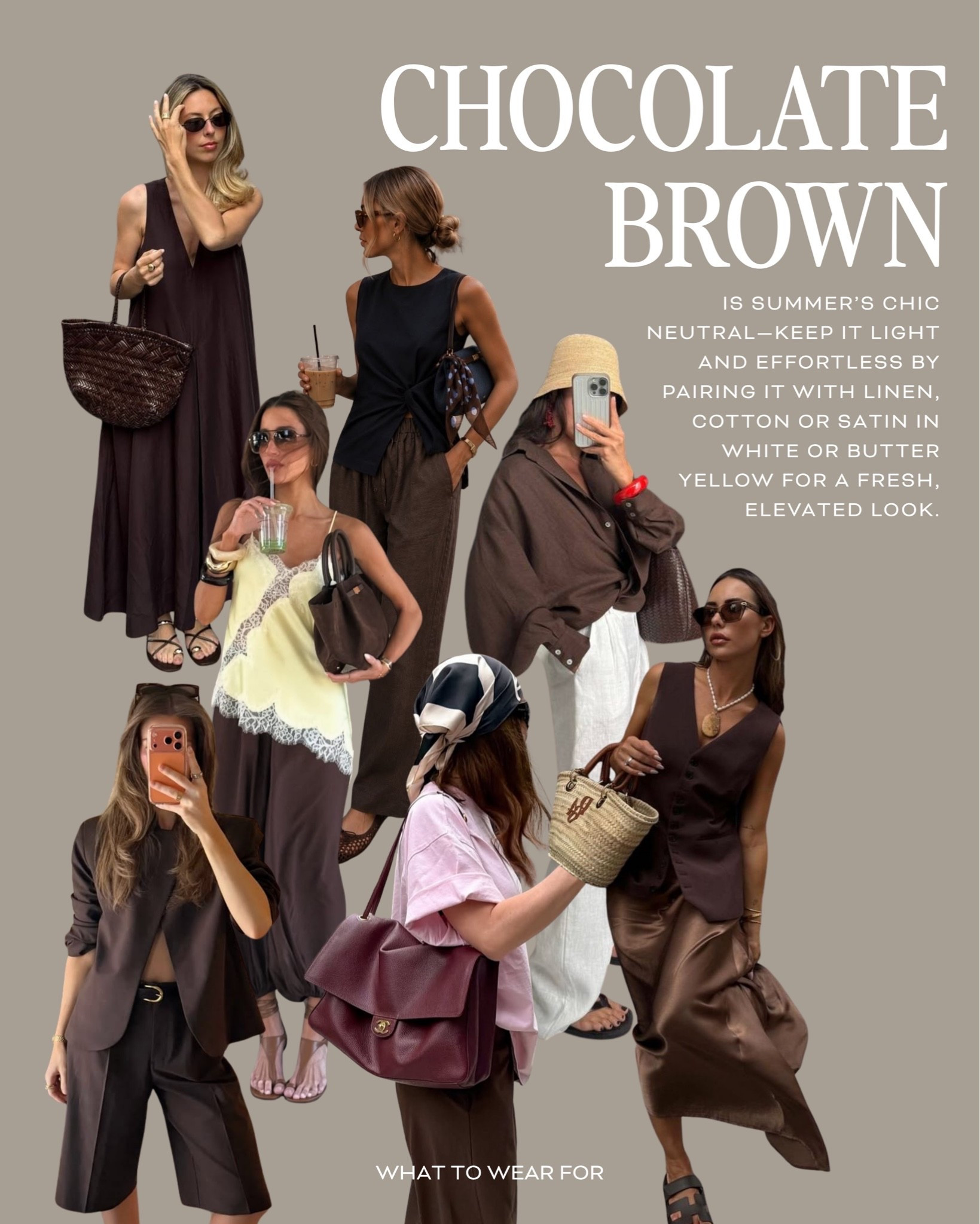 Ways to wear chocolate brown for summer 🤎☀️

#LTKsummer