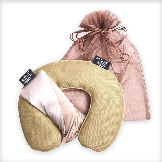 TARA Spa Therapy Herbal-Ease Aromatherapy Pillow Gift Bag Set, Neck + Silk Eye Pillow, Chai | Amazon (US)