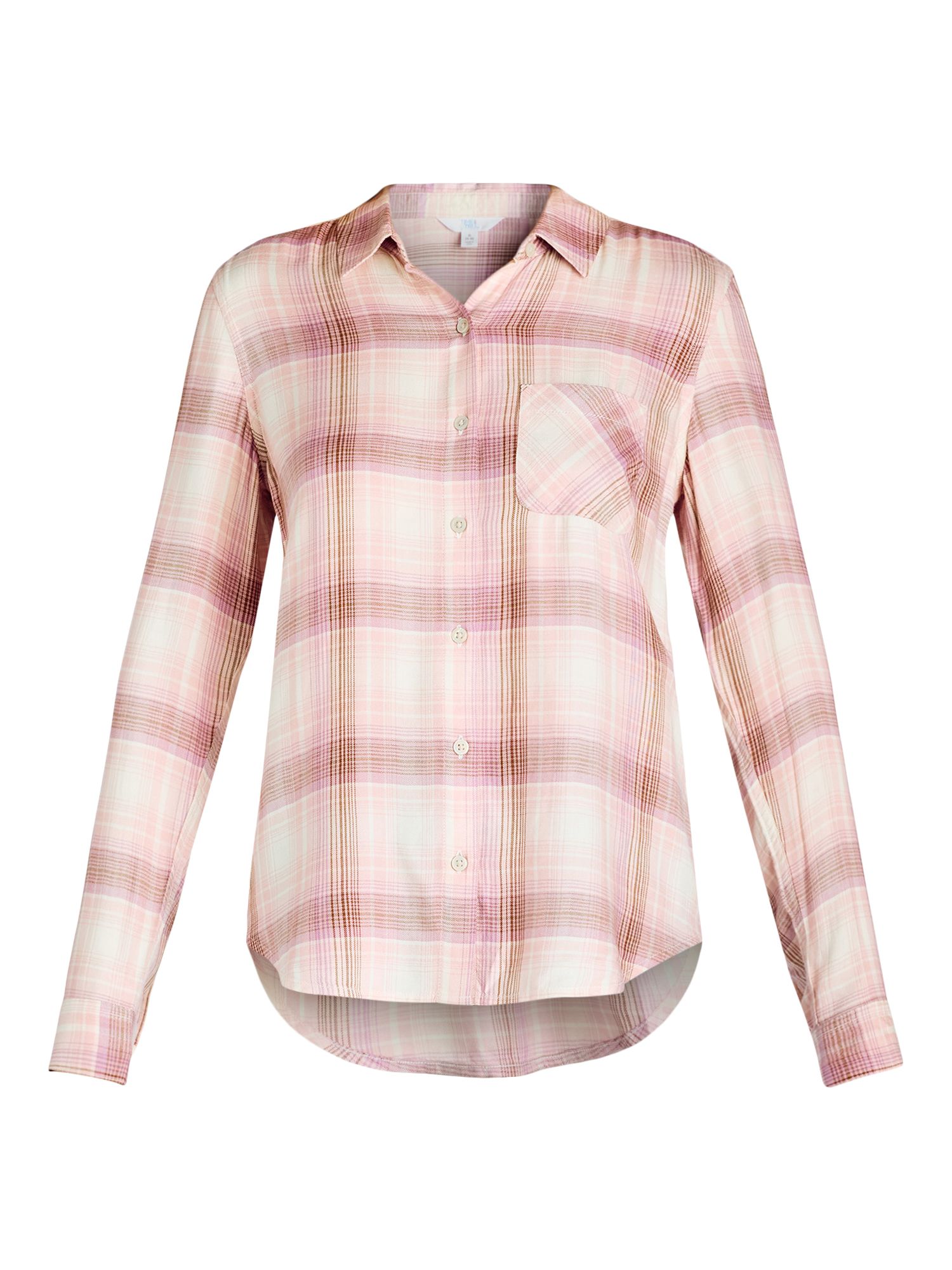 Time and Tru Women's Soft Button Up Shirt with Long Sleeves, Sizes XS-XXXL | Walmart (US)