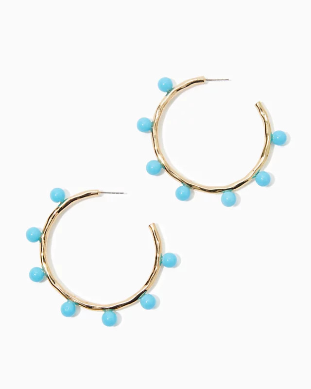Wave n Sea Hoop Earrings | Lilly Pulitzer | Lilly Pulitzer
