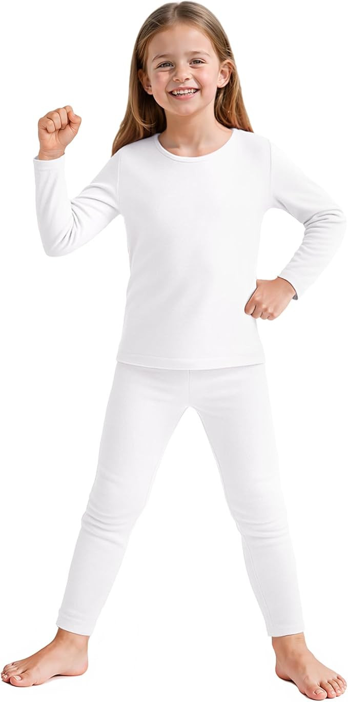 American Trends Girls Thermal Underwear Set Kids Thermals Top and Bottom Set Base Layer for Cold ... | Amazon (US)