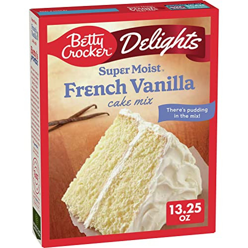 Betty Crocker Delights Super Moist French Vanilla Flavored Cake Mix, 13.25 oz | Amazon (US)