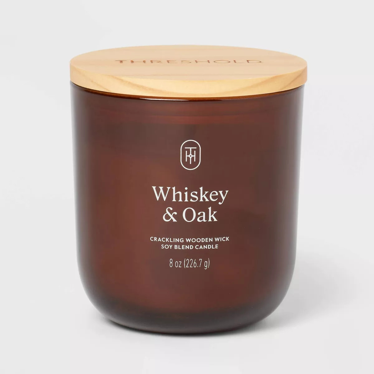 3-Wick Glass Wooden Wick Jar Candle - Threshold™ | Target