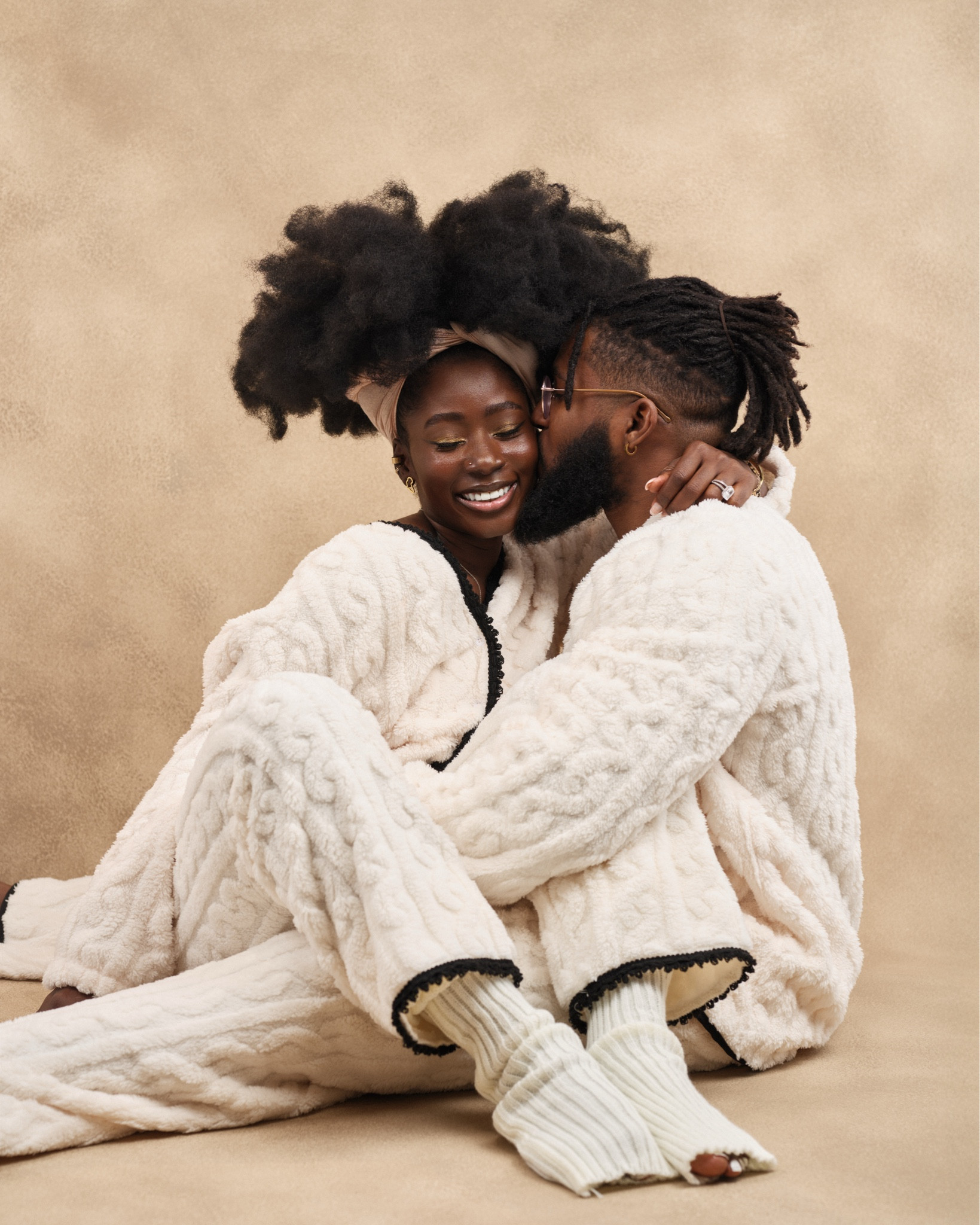 Cozy outfits for you and your favorite person under $30! I’m wearing a size Medium, and my hubby is in an XL.

This year, I wanted to create a warm and festive vibe for our Christmas photos. I was on the hunt for matching white fluffy Christmas PJs, but I struggled to find the perfect set for both of us. After a few weeks of searching, I finally found these at such an affordable price! Although they’re sold as women’s two-piece sets, they have a unisex look that worked perfectly for us. It was the best decision, and we couldn’t be happier with how it turned out.