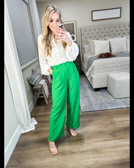 Business casual office outfit
Amazon fashion 
White blouse size small
Trousers size small
Workwear 

#LTKworkwear #LTKstyletip #LTKunder50