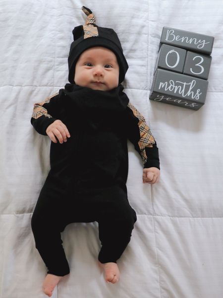 Our little Benny is 3 months old today. 
#DomesticatedMe
.
.
.
.
.
#babyfashion #babyboy #burberry #babyootd #kidsfashion #babyfashion #Burberrybaby #burberrykids 

#LTKkids #LTKbaby