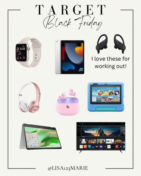 Target Black Friday deals. Wireless headphones on sale. iPad on sale. TVs on sale. Apple Watch on sale. 

#LTKunder100 #LTKHoliday #LTKGiftGuide