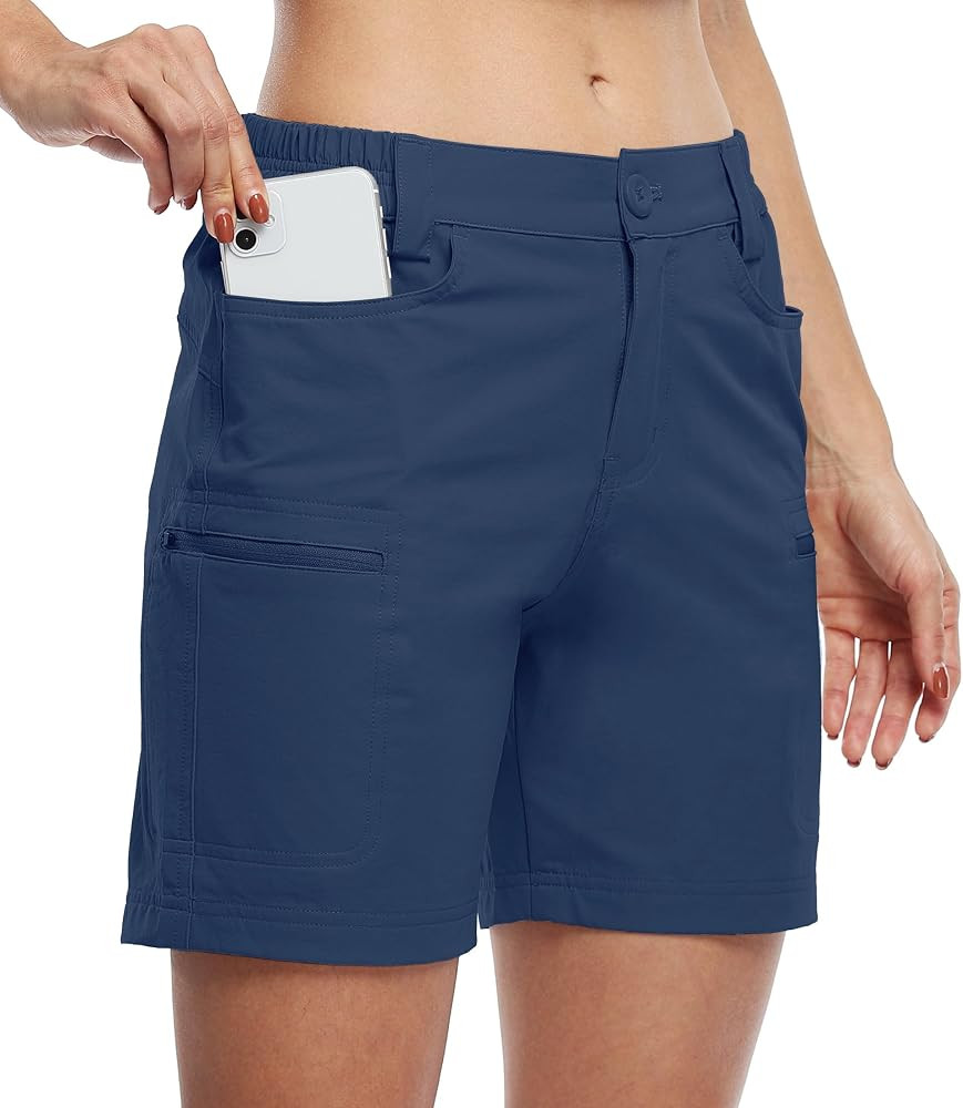 Willit Women's Shorts Hiking Cargo Golf Shorts Outdoor Summer Stretch Shorts with Pockets Water R... | Amazon (US)