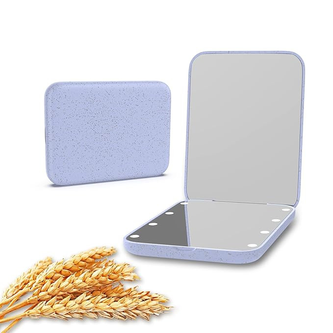 Kintion Wheat Straw Pocket Mirror, 1X/3X Magnification Travel Mirror for Purse, Folding Handheld ... | Amazon (US)