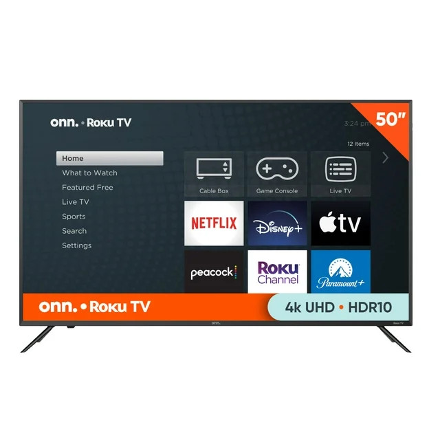 onn. 50” Class 4K UHD (2160P) LED Roku Smart TV HDR (100133204) | Walmart (US)