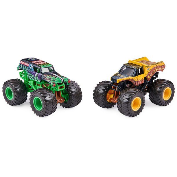 Monster Jam, Official Grave Digger vs. Earth Shaker Color-Changing Die-Cast Monster Trucks, 1:64 ... | Walmart (US)