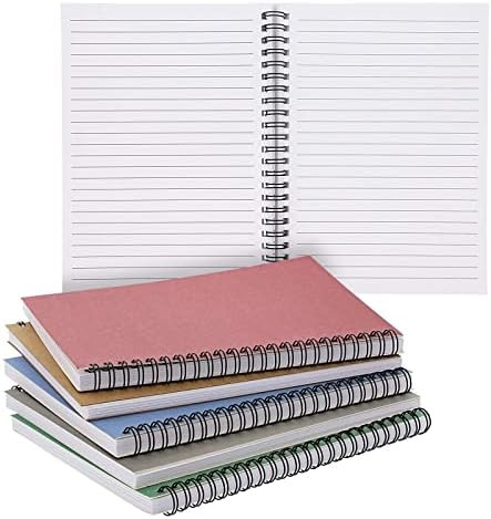 5 Pack Lined Spiral Bound Journal Bulk Set for Students, Kraft Hardcover 6x8 Notebook Refill in 5... | Amazon (US)