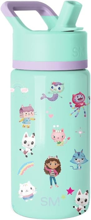 Simple Modern Kids Summit Water Bottle with Straw Lid | Gabby's Dollhouse 14oz Stainless Steel Cu... | Amazon (US)