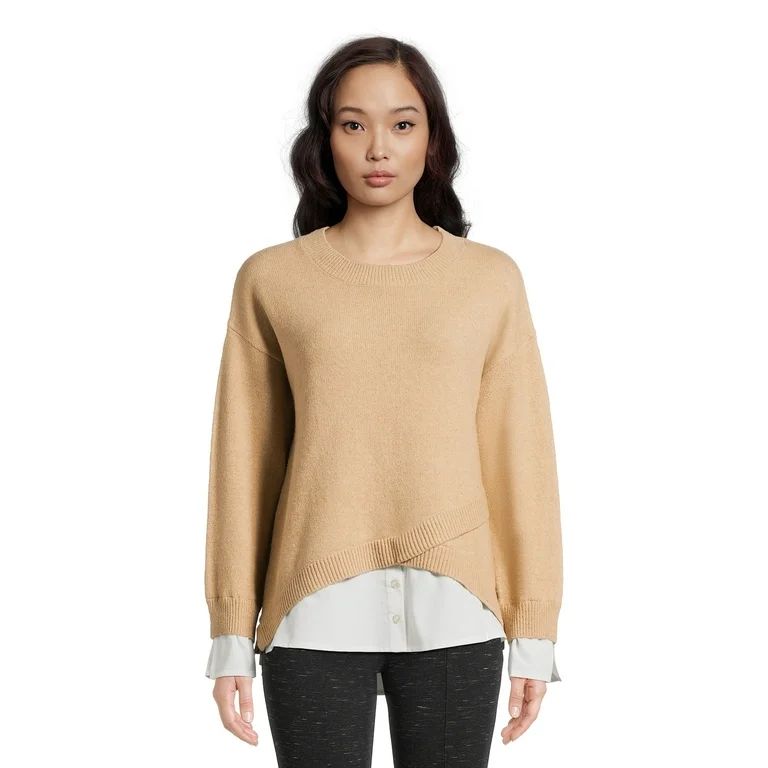 Time and Tru Women's Twofer Sweater | Walmart (US)