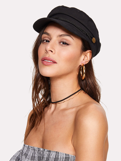 Button Detail Bakerboy Cap
   
    SKU: hat180130301
         
        309 Reviews
         $7.95... | ROMWE