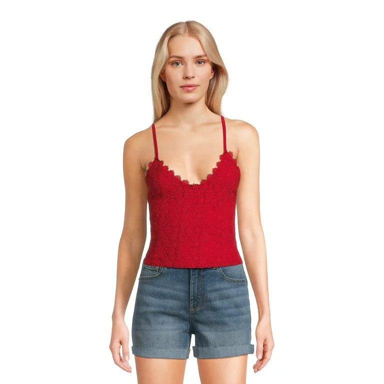 No Boundaries Juniors Crochet Tank Top, Sizes XS-3XL | Walmart (US)