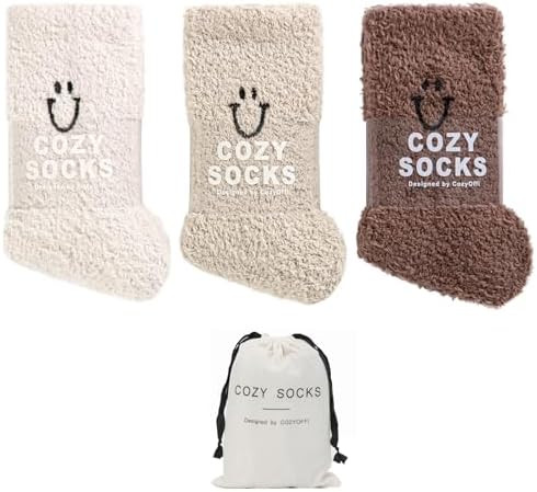 COZYOFFI Cozy Socks for Women Gifts: Fuzzy Ultra-Soft Warm Fluffy Cute Luxury Cloud Socks for Hom... | Amazon (US)