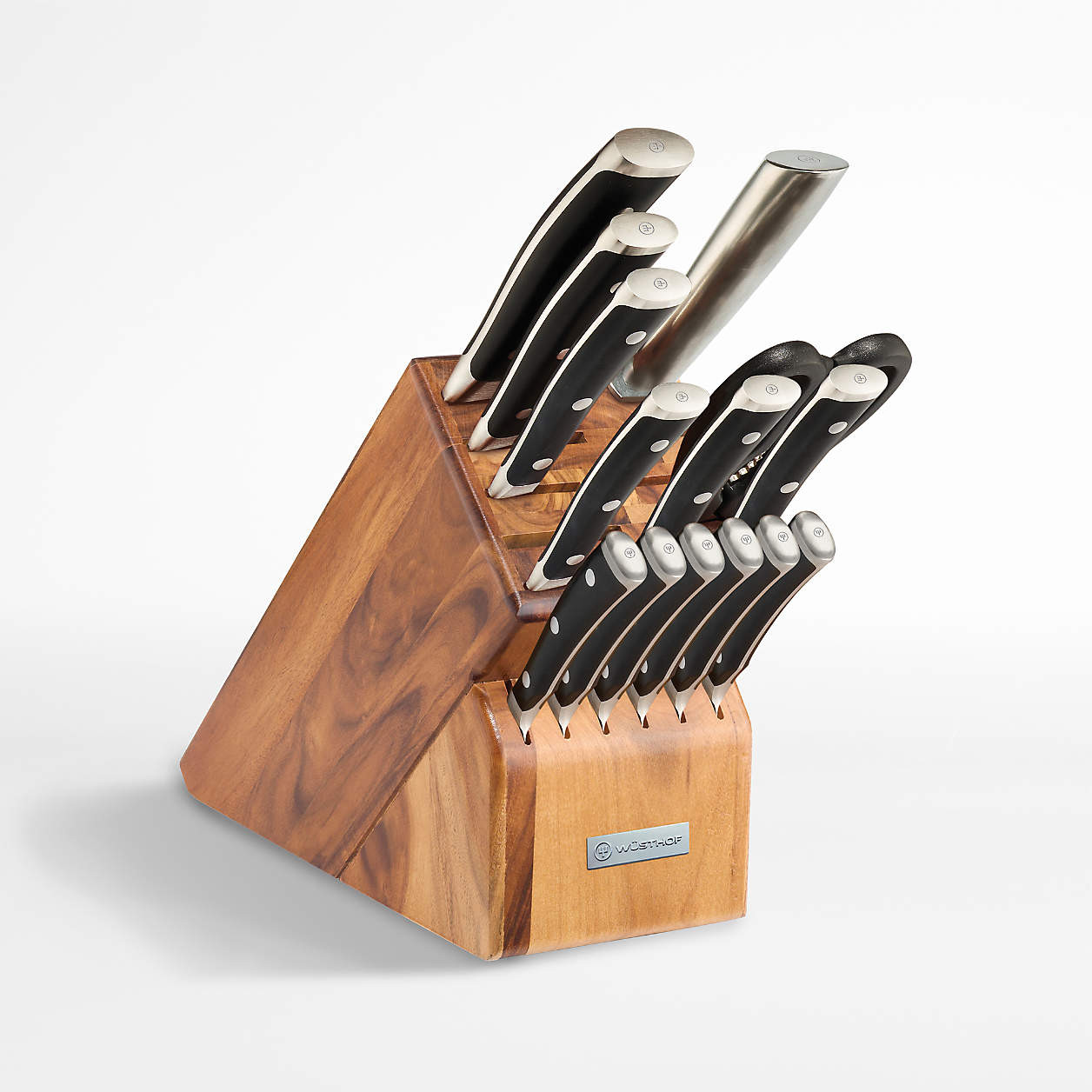 Wusthof Classic Ikon 15-Piece Acacia Knife Block Set + Reviews | Crate & Barrel | Crate & Barrel