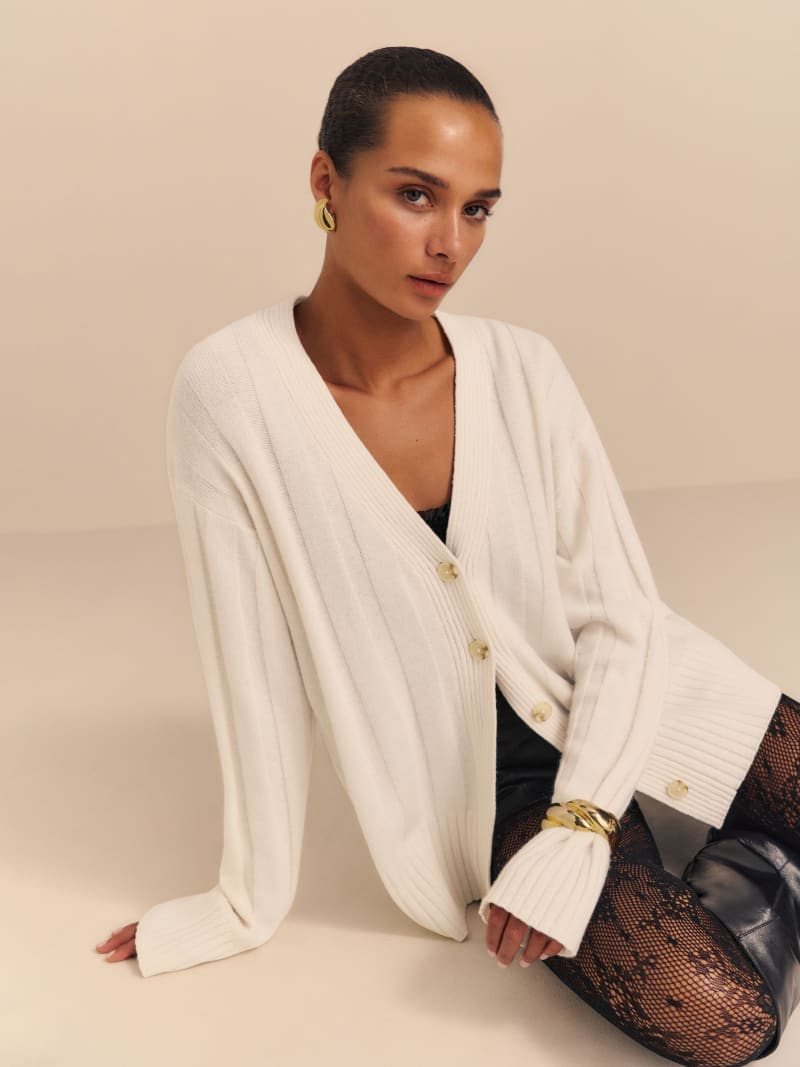 Capri Oversized Cashmere Cardigan | Reformation (Global)