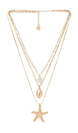 Cove Layered Charm Necklace in Gold | Revolve Clothing (Global)