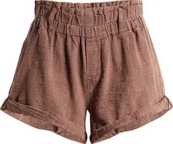 Free People Solor Baja Paperbag Waist Flare Cotton Shorts | Nordstrom | Nordstrom