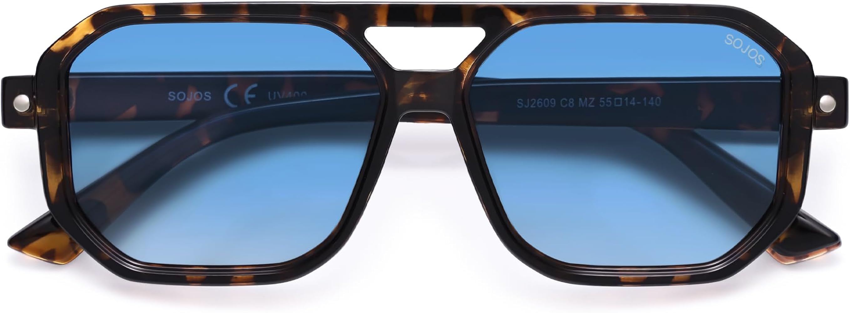 SOJOS Retro Polarized Square Aviator Sunglasses for Women Men Vintage 70s UV400 Protection Shade ... | Amazon (US)