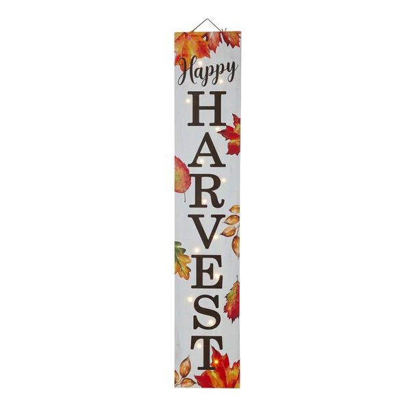 Fall Harvest Thanksgiving LED Lighted Porch Sign | Wayfair North America