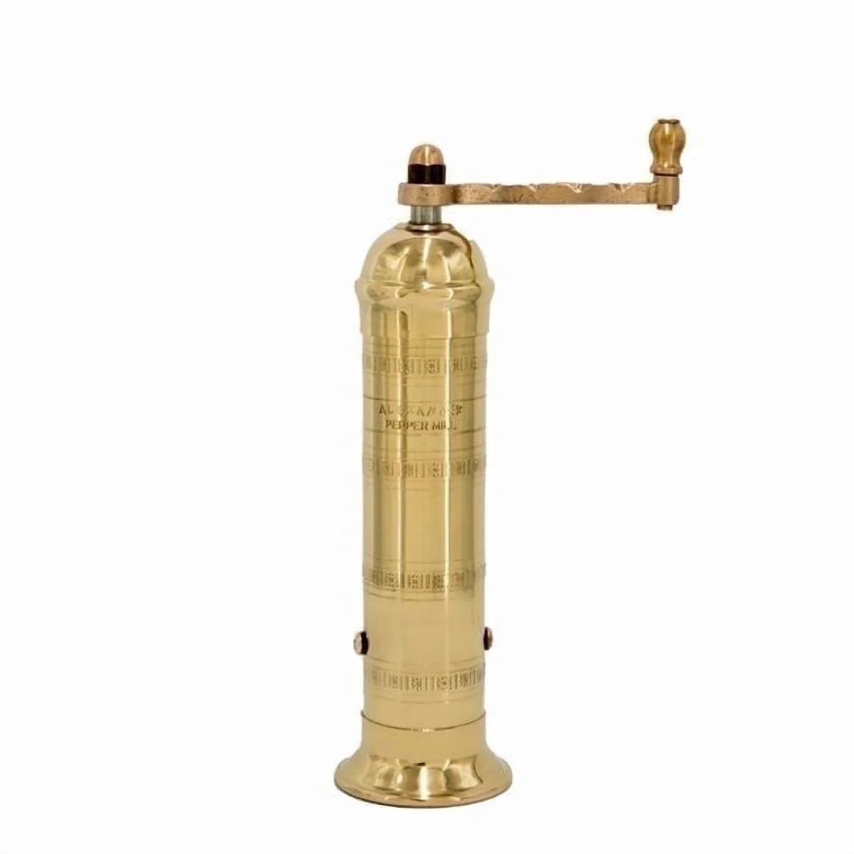 Alexander Home Greek Pepper Mill, 8 Inch Tall, Manual Grinder, Brass | Walmart (US)