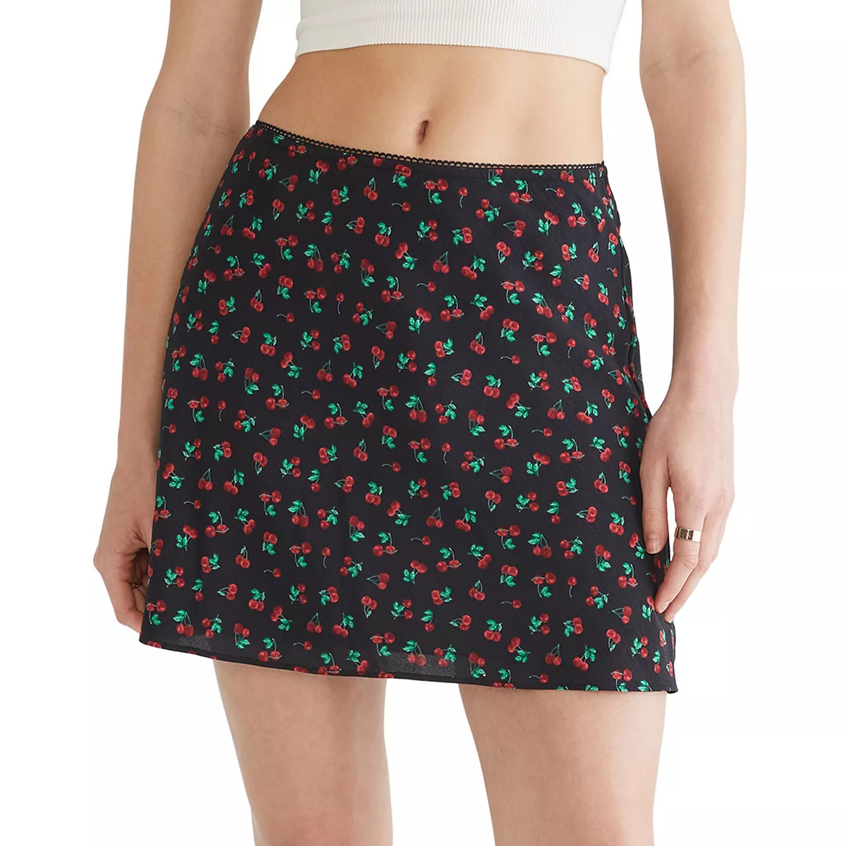 Juniors’ Aeropostale Cherry Print Mini Slip Skirt | Kohl's