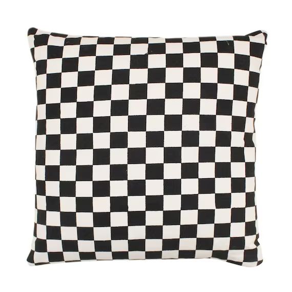 Checkered Pillow Cover  Black  Checkerboard Throw Pillow  - Etsy | Etsy (US)