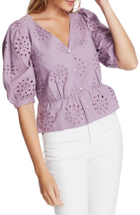 Click for more info about Eyelet Peplum Top