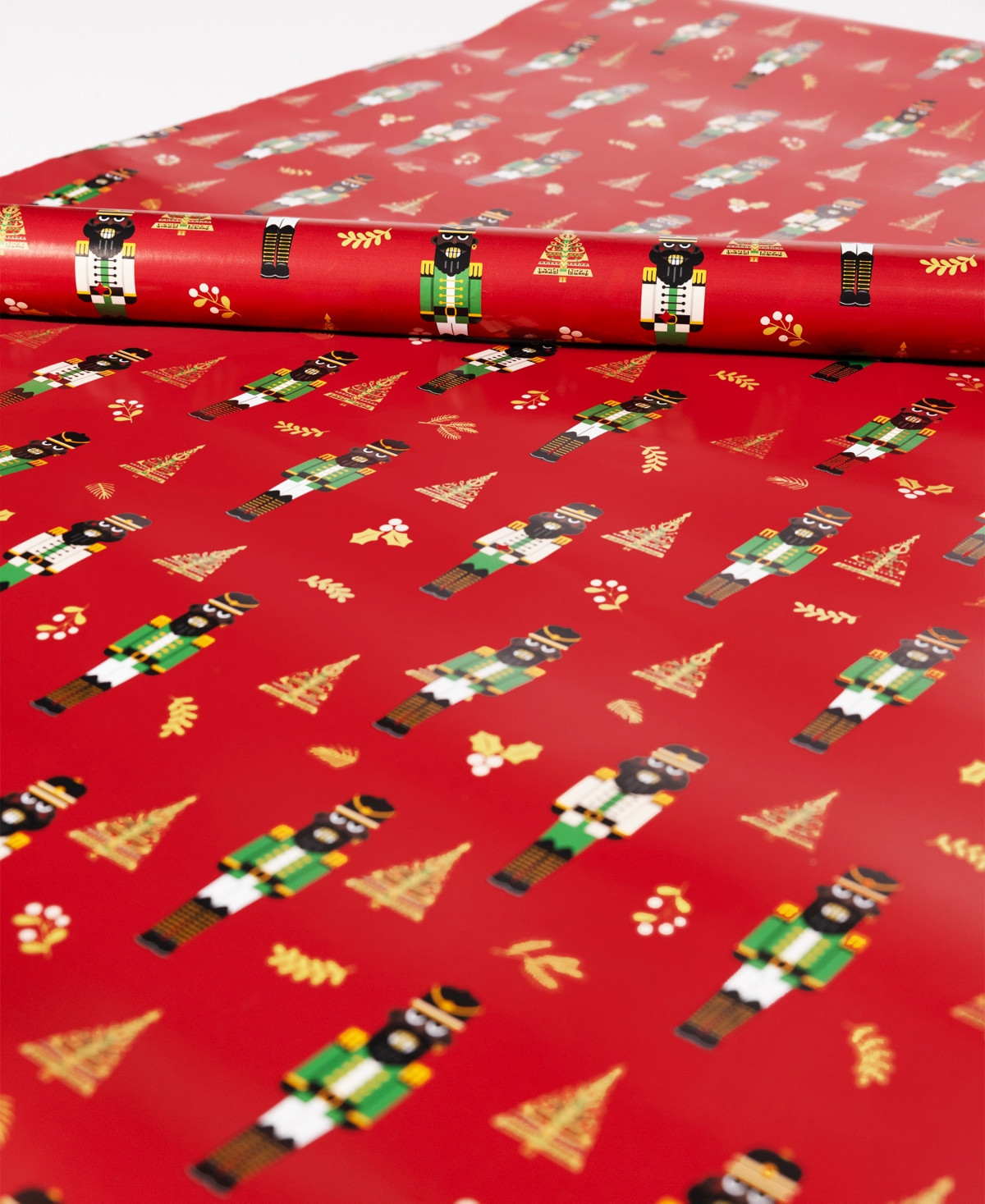Black Paper Party Nutcracker Gift Wrap - Red | Macy's