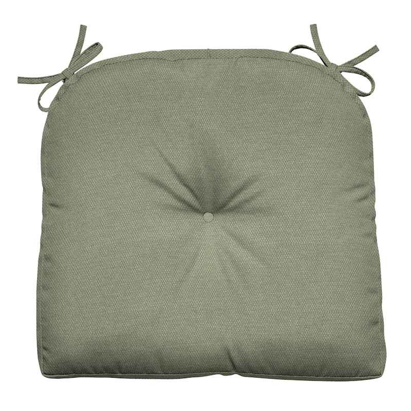 Sage Woven Luxe Outdoor Round Back Seat Cushion | At Home